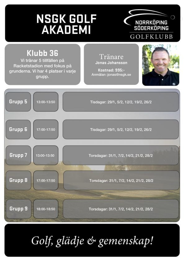 Jonas Johansson Norrköping Söderköping Golfklubb